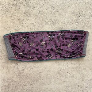 Floral Purple and Gray Xirena bikini top